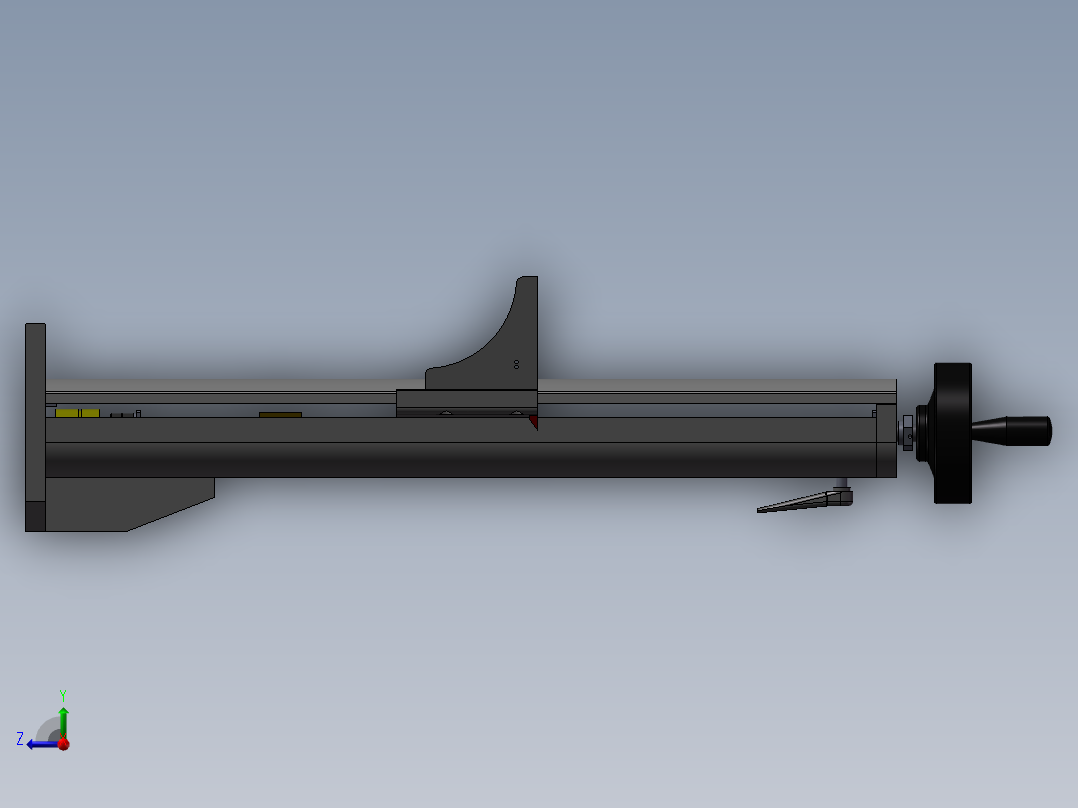 手动丝杆高度调节机构右视图