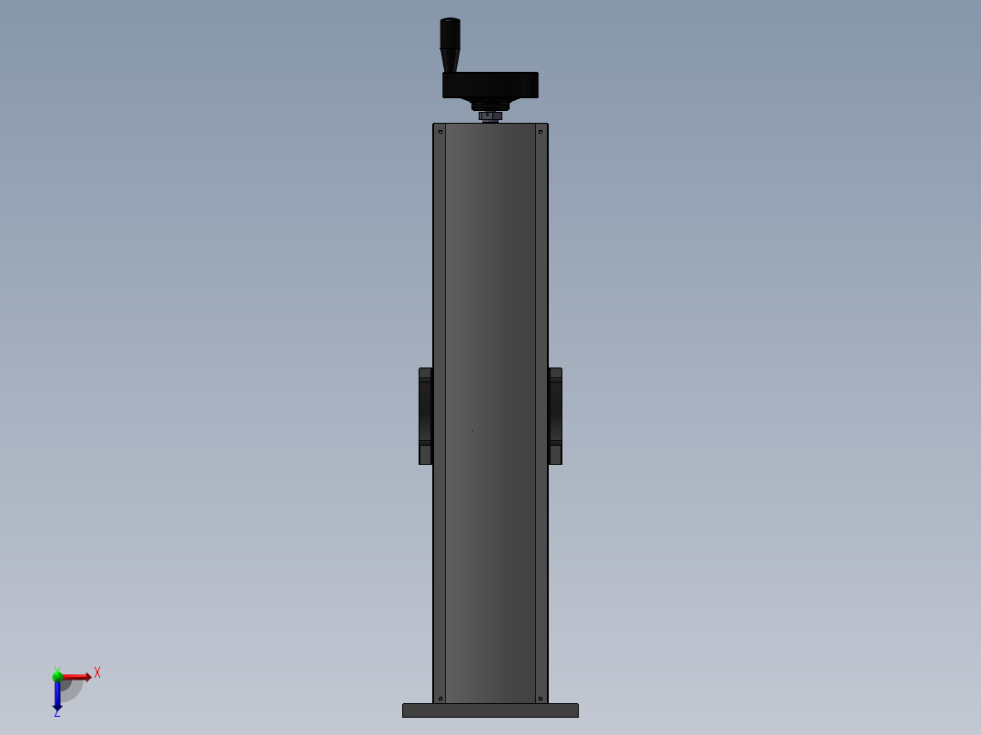 手动丝杆高度调节机构俯视图