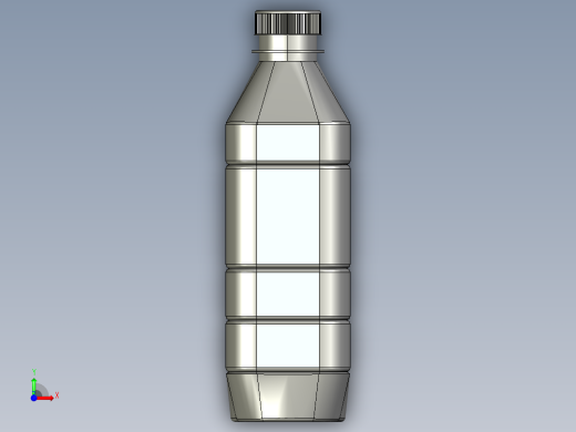 方形带圆角塑料瓶前视缩略图