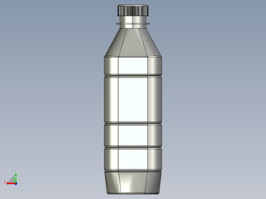 方形带圆角塑料瓶后视缩略图