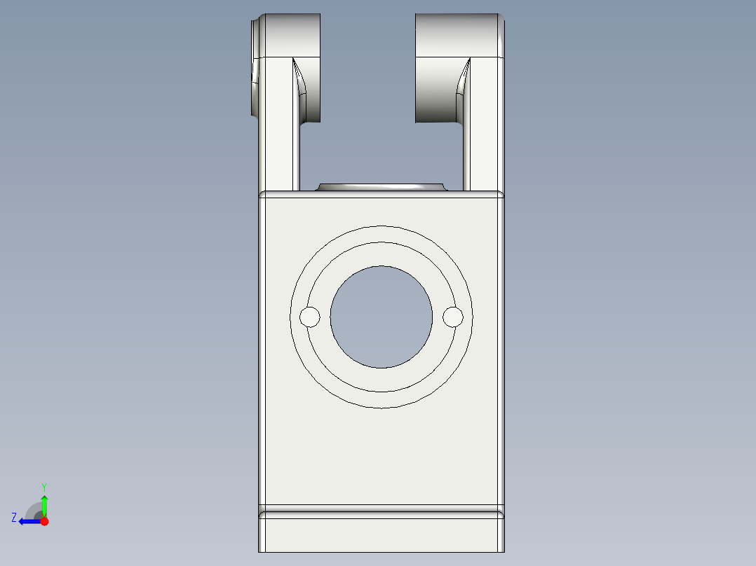 围绕连杆 固定装置右视图
