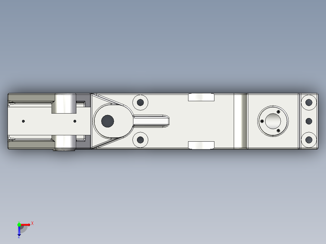 围绕连杆 固定装置俯视图