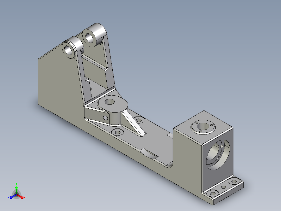 围绕连杆 固定装置正等轴测图