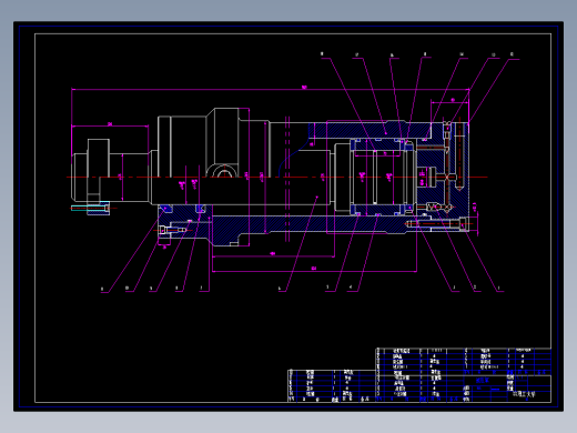 液压缸油缸总装图机械设计CAD图纸参考素材缸径120杆径84压力31.5