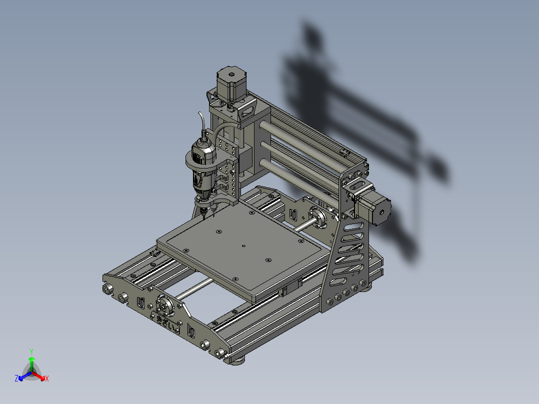 5_3D数控雕刻机正等轴测图