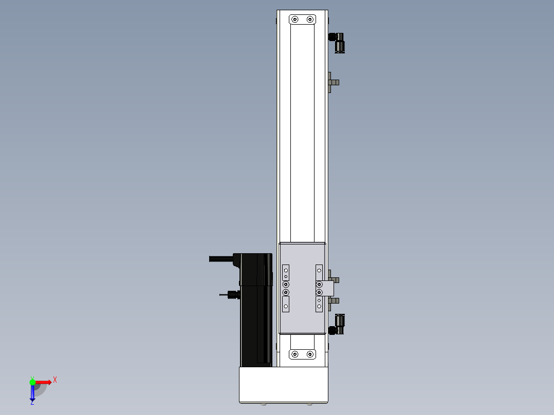Toyo东佑达直线模组-ECH6-250-BR+煞車俯视图