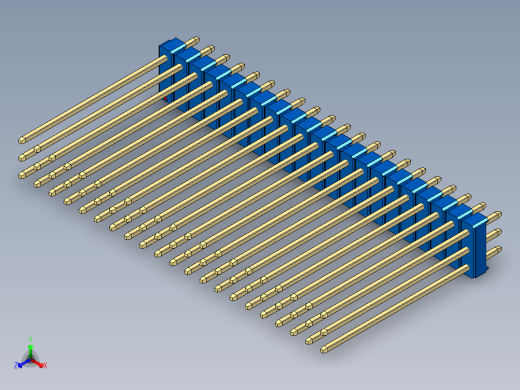 彩色公头100mil（2.54mm）系列-DS1021_blue_3x21p_100mil_Type43_rev1.0