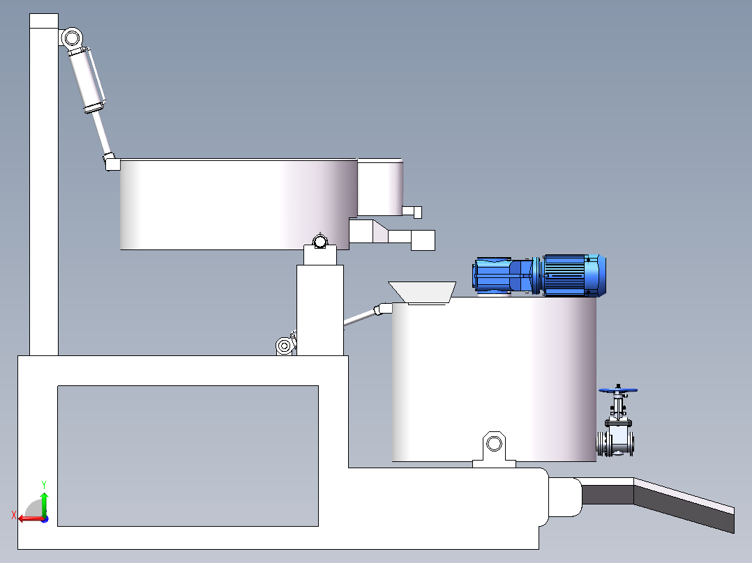 物料搅拌混合机后视图