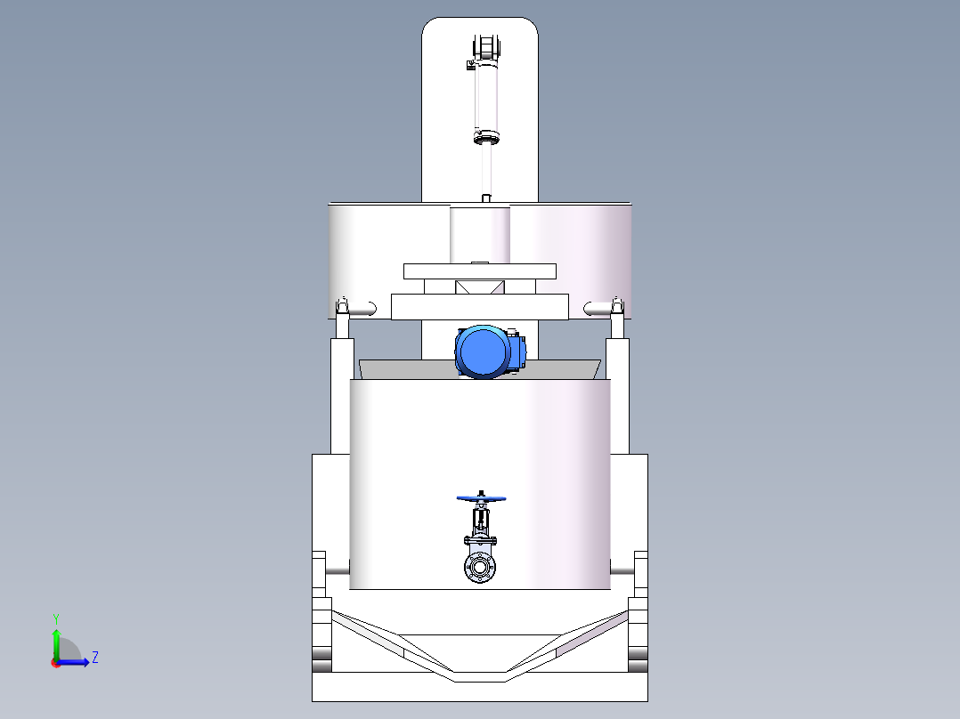 物料搅拌混合机左视图