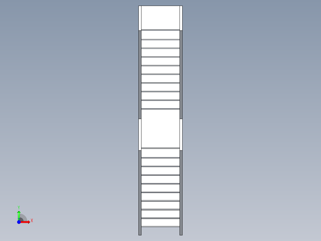 工业楼梯台阶前视图