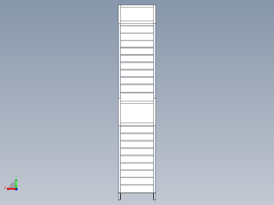 工业楼梯台阶后视图