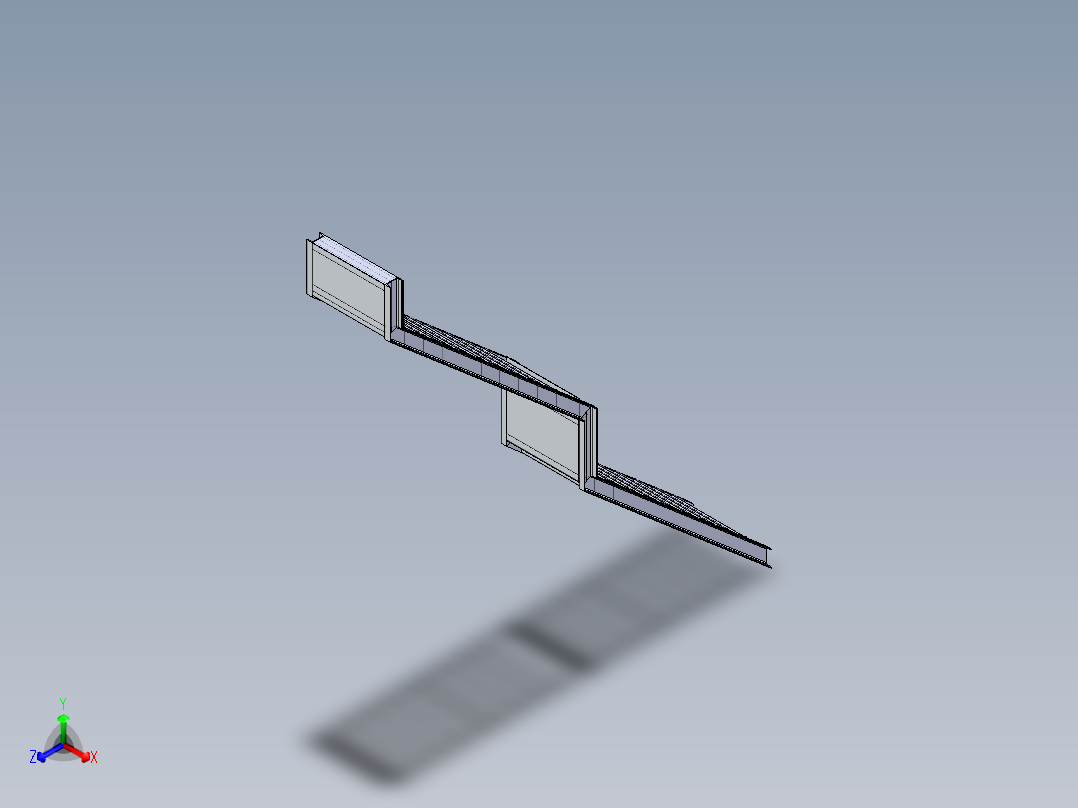 工业楼梯台阶正等轴测图
