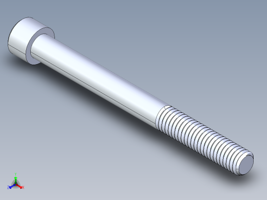 粗螺纹 SHCS 螺钉-SHCS 9.525.x16x4.STEP