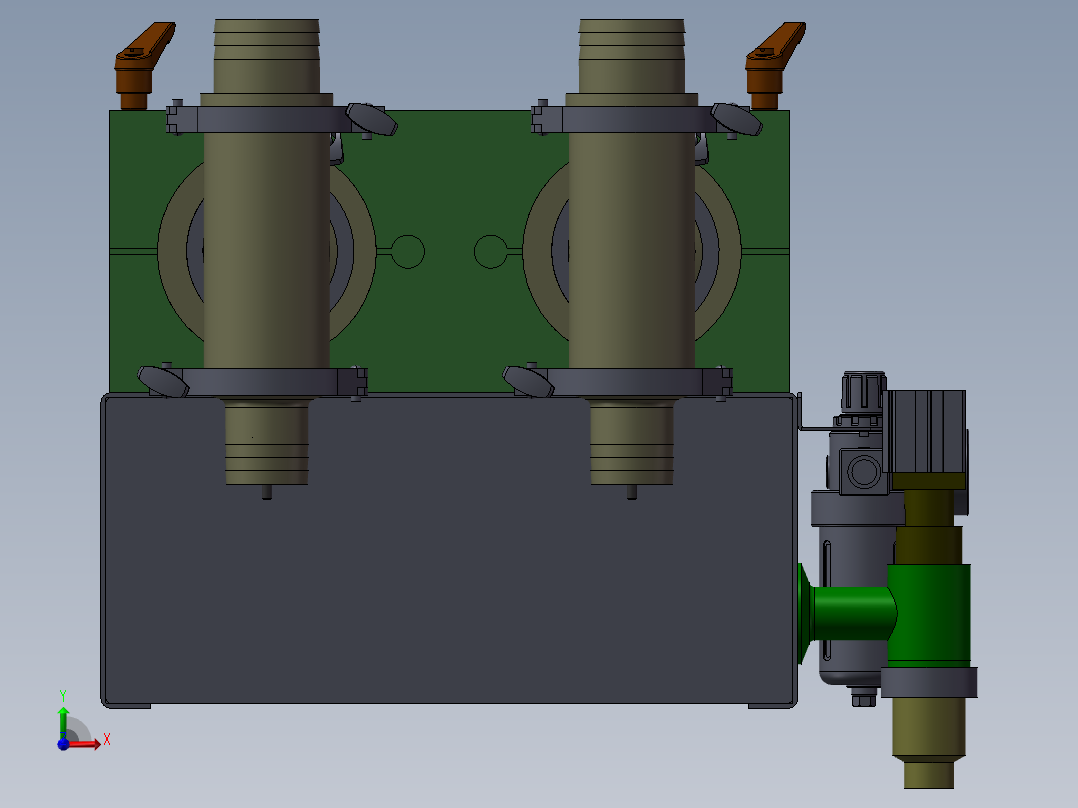 气动灌装机（手动灌装机）前视图