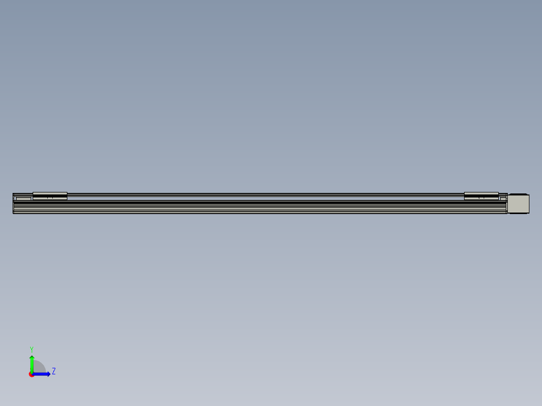 直线模组LHB17-L40-S1900-L(B)设计图纸左视图