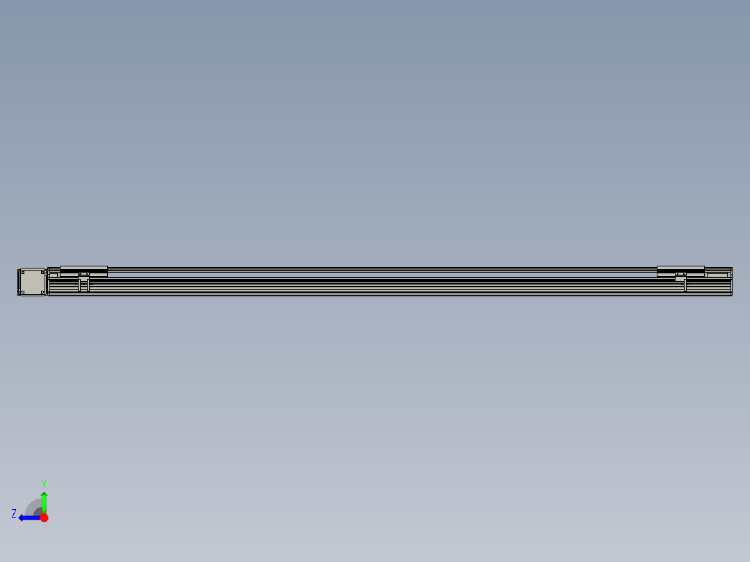 直线模组LHB17-L40-S1900-L(B)设计图纸右视图