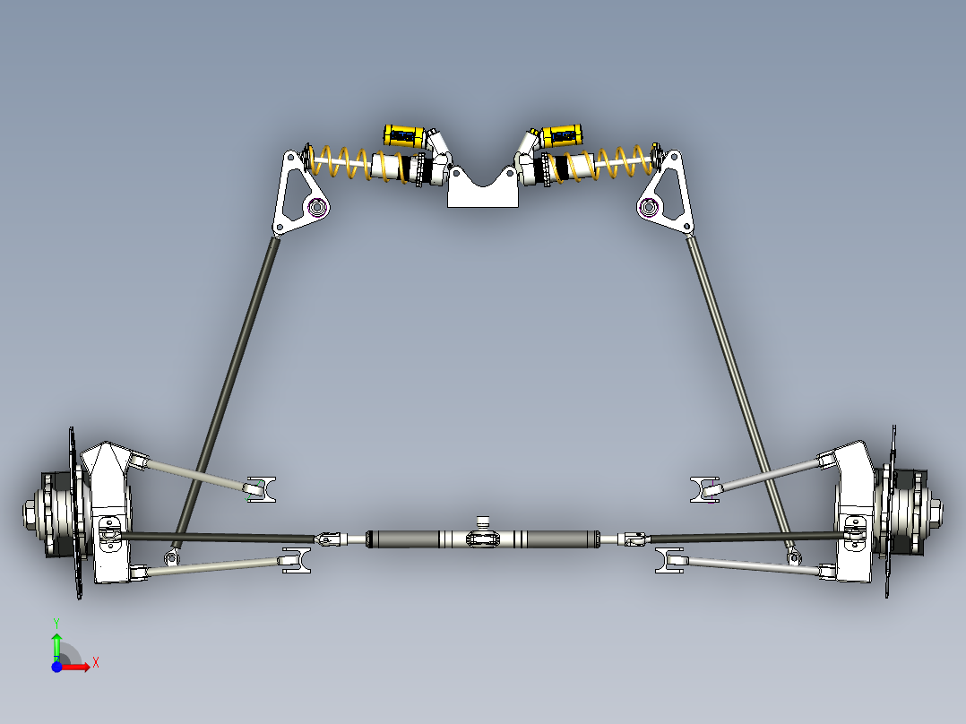 FSAE赛车前悬架前视图
