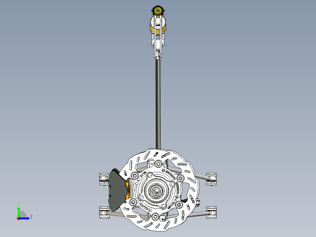 FSAE赛车前悬架左视图
