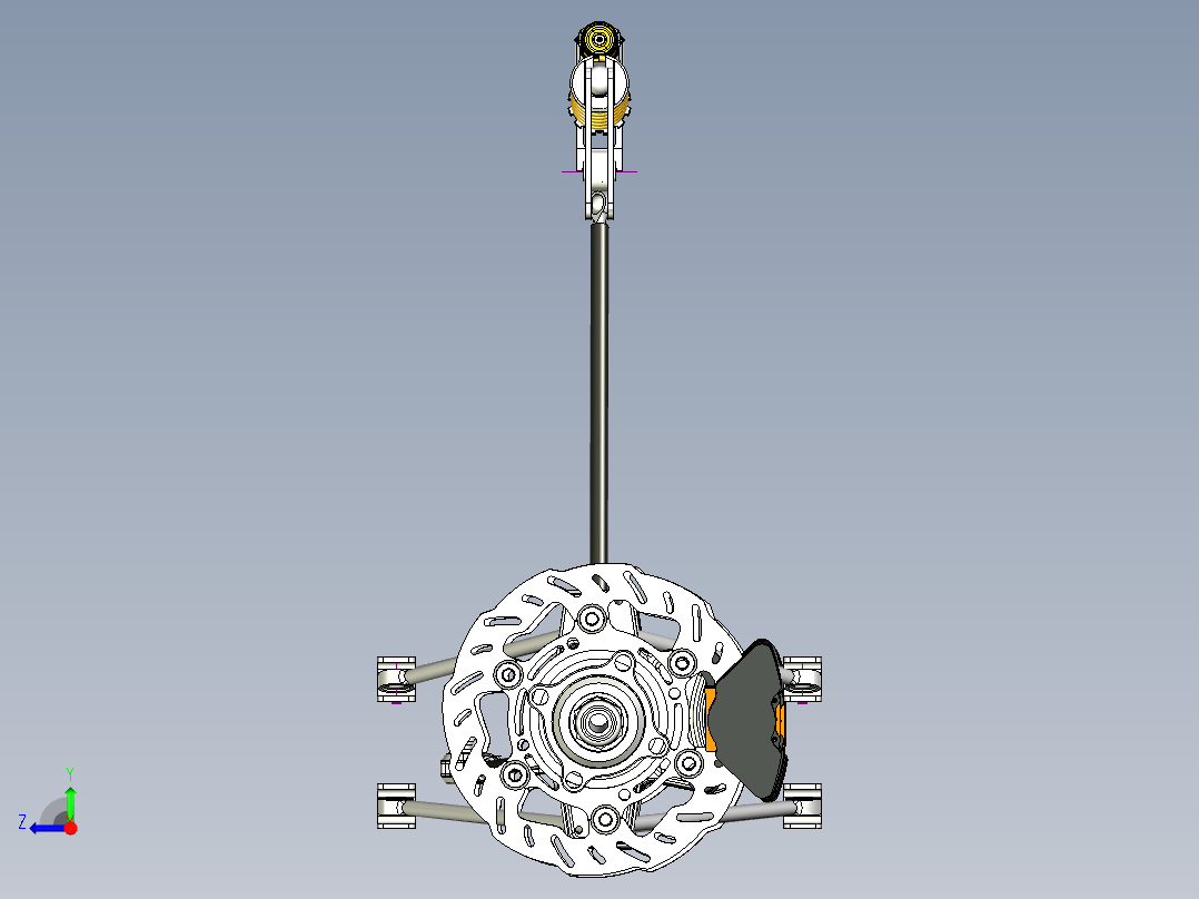 FSAE赛车前悬架右视图