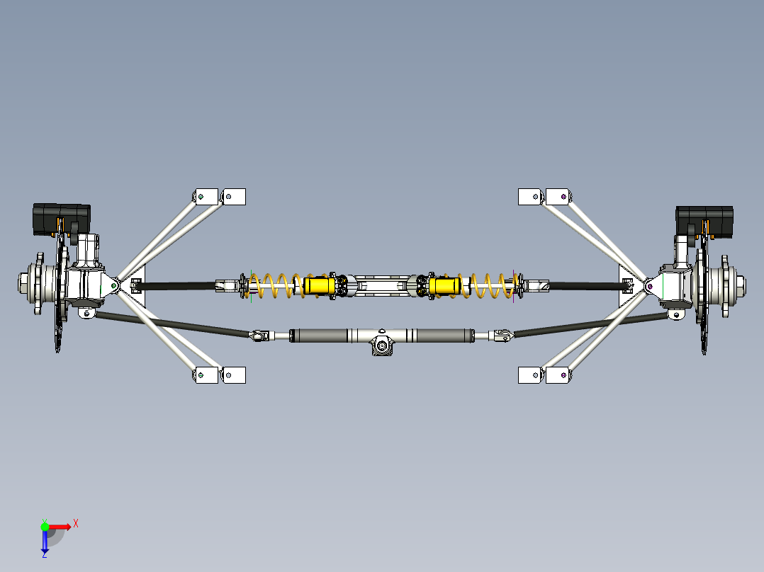 FSAE赛车前悬架俯视图