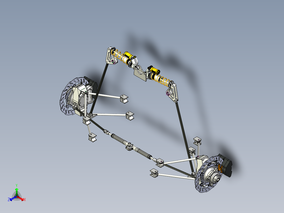 FSAE赛车前悬架正等轴测图