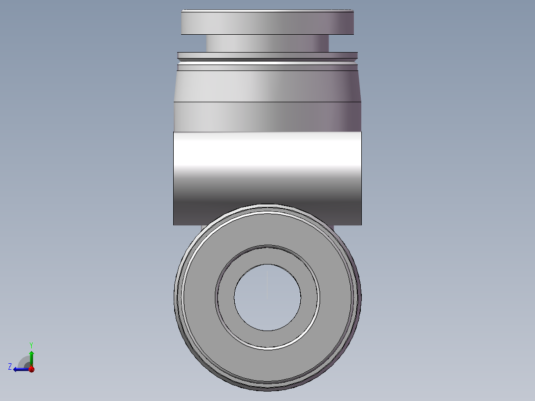 气动接头-T型三通APE8(8厘)右视图