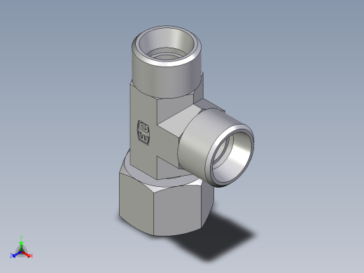 卡套式工业通用硬管接头EO_Swivel_nut_run_tee_EL12LOMDCF