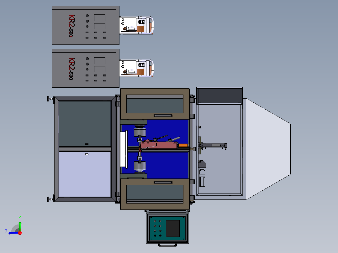 C490拖钩焊接夹具右视图