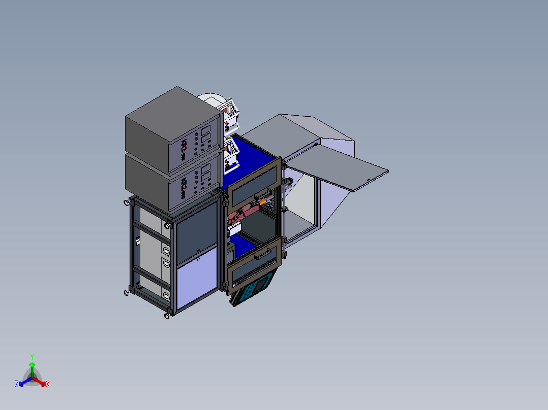 C490拖钩焊接夹具正等轴测图
