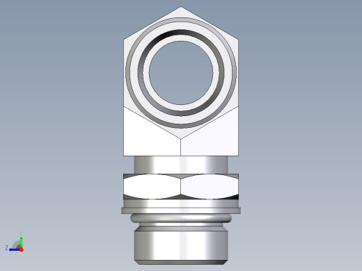 卡套式工业通用硬管接头EO_Adjustable_locknut_branch_tee_TEE18LMOROMDCF右视缩略图