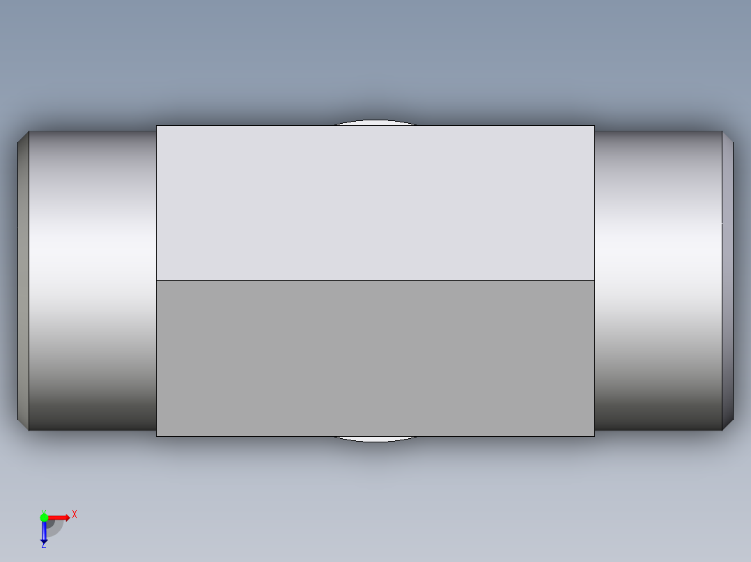 卡套式工业通用硬管接头EO_Adjustable_locknut_branch_tee_TEE18LMOROMDCF俯视图