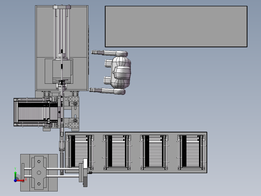 自动给料车床设备前视图