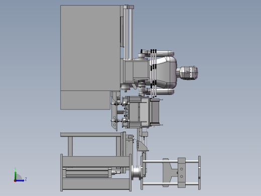 自动给料车床设备左视缩略图