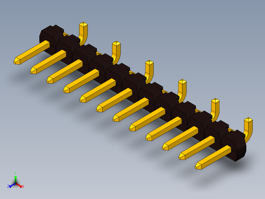 引脚接头单直SMD，间距2毫米，高度6.6毫米。它是一种用于带有电子设备的印刷电路板上的元件