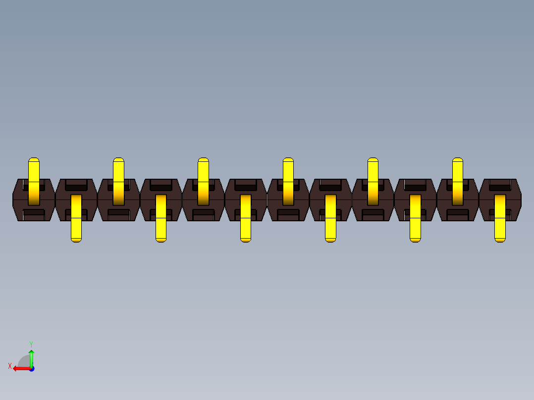 引脚接头单直SMD，间距2毫米，高度6.6毫米。它是一种用于带有电子设备的印刷电路板上的元件后视图