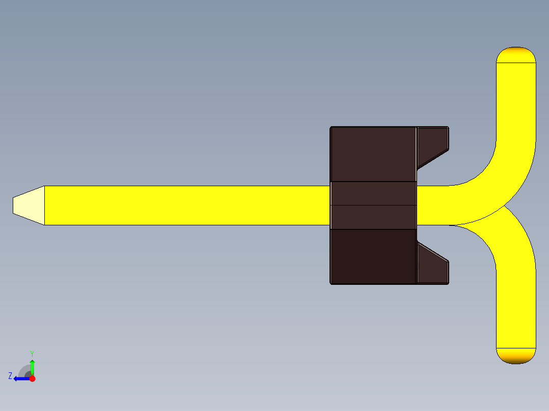 引脚接头单直SMD，间距2毫米，高度6.6毫米。它是一种用于带有电子设备的印刷电路板上的元件右视图