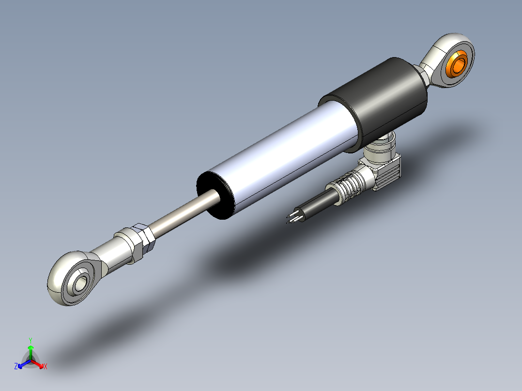 NOVOTECHNIK直线位移传感器TX2 系列 带球眼安装接头主视图