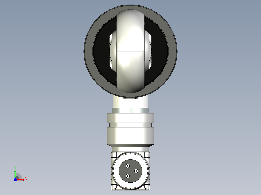 NOVOTECHNIK直线位移传感器TX2 系列 带球眼安装接头前视图