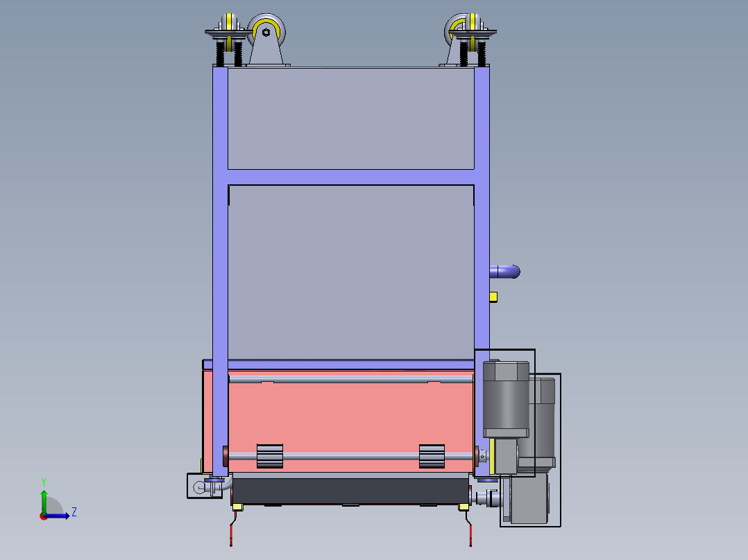 自动化油炸食品机左视图