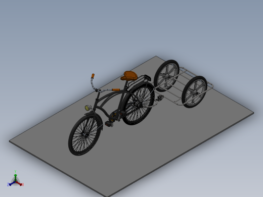 50---自行车拖车设计sw2010三维图纸模型设计图纸