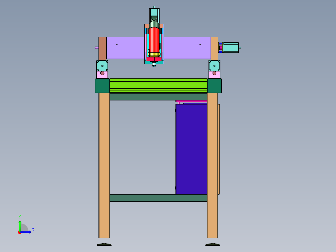 电脑木工家具雕花木雕机左视图