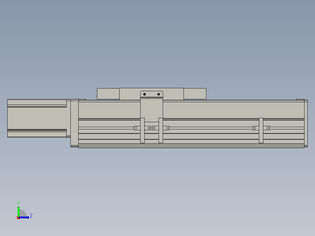直线模组WG-LHC12-S100-M设计图纸左视图