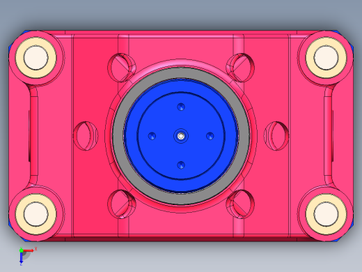 三梁四柱液压机-油压机三维模型SolidWorks俯视缩略图