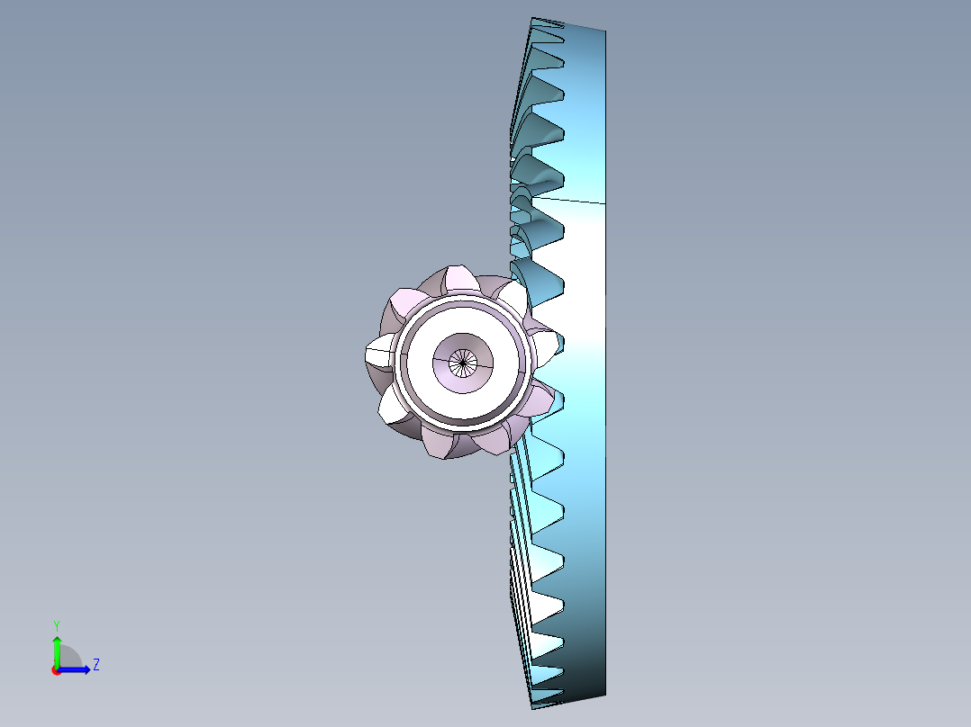 齿轮啮合 (109)左视图