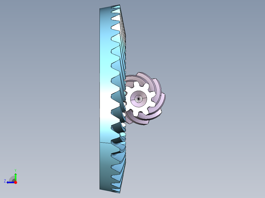 齿轮啮合 (109)右视图