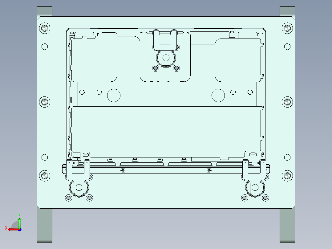 ux301-a-笔记本CNC工装夹具三维模型cnc6-8-6后视图