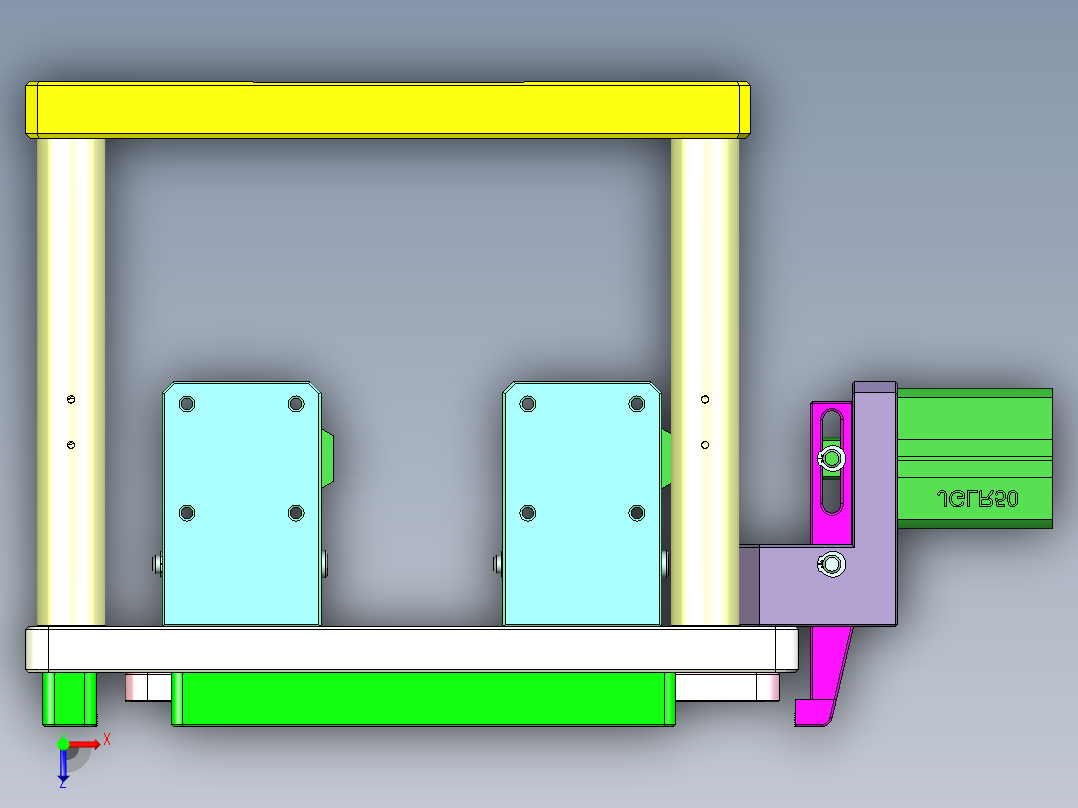 FONE-D-CNC1笔记本CNC工装夹具三维模型-1114俯视图