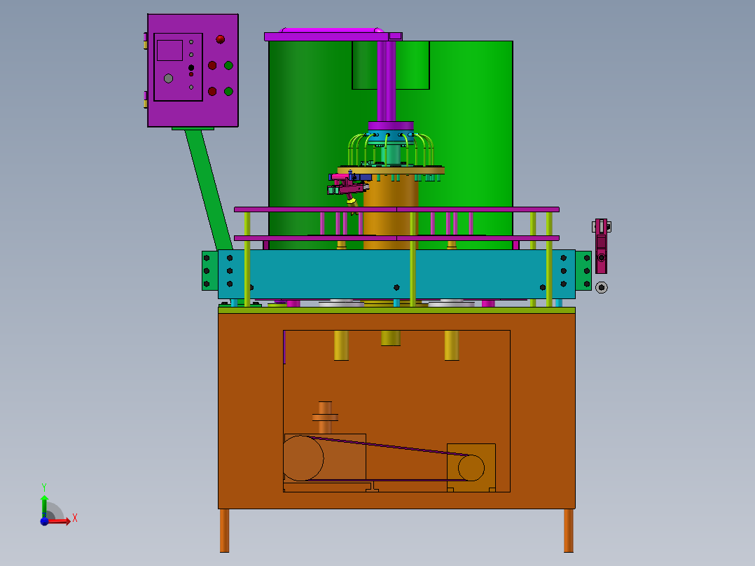 旋转清洗设备sw18可编辑前视图