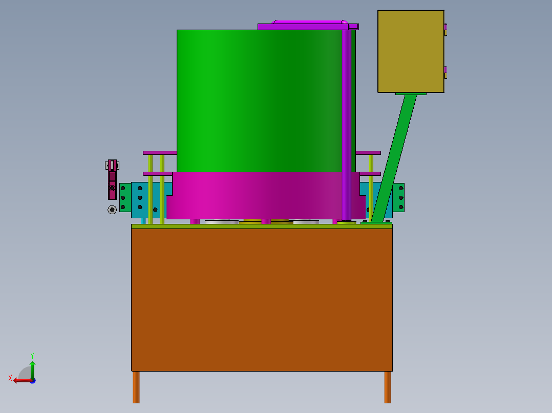 旋转清洗设备sw18可编辑后视图