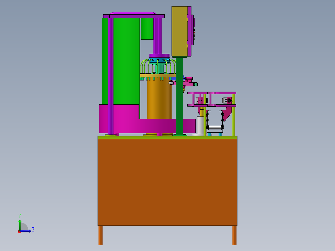 旋转清洗设备sw18可编辑左视图